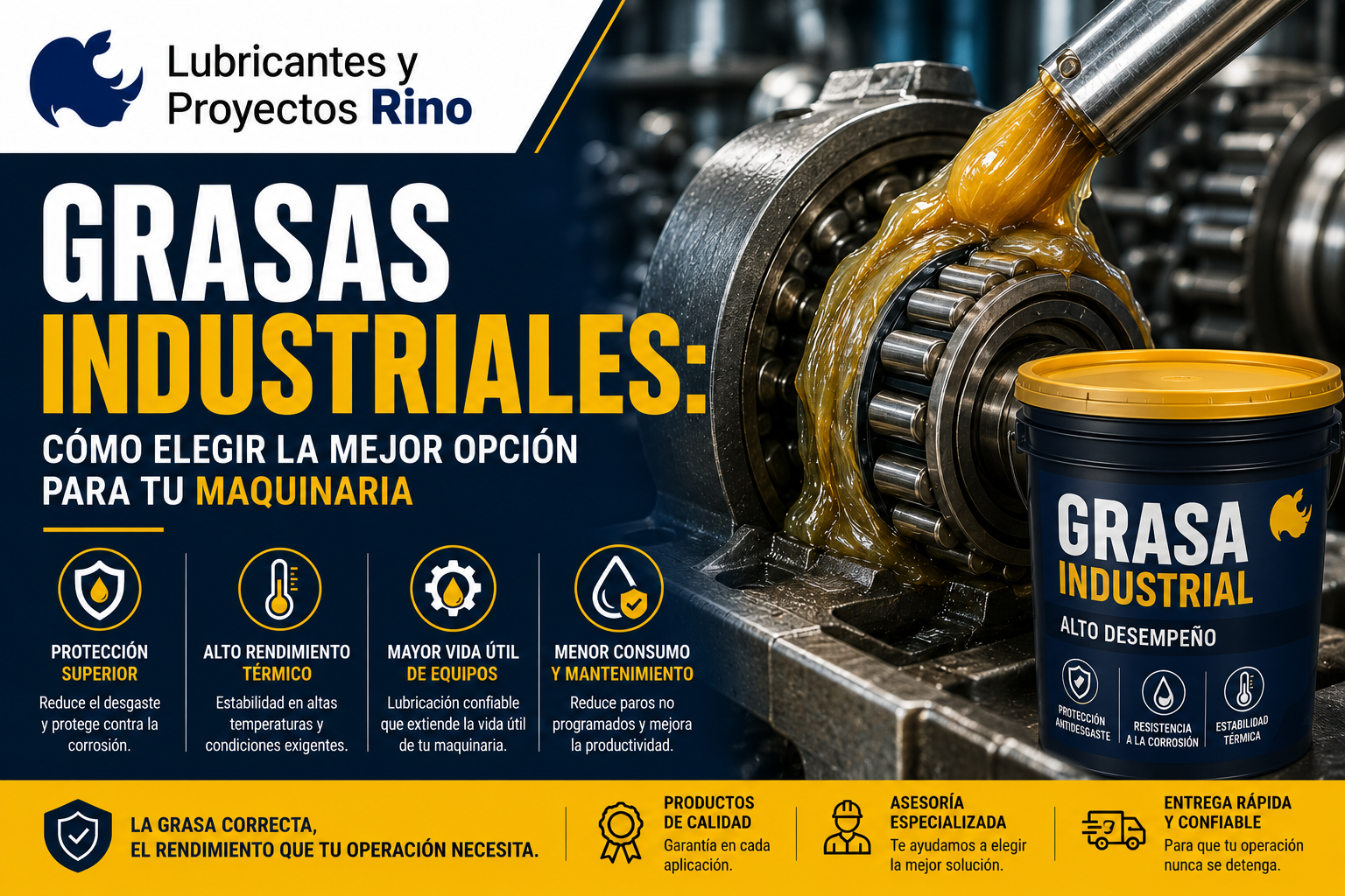 Grasas Industriales: Cómo Elegir la Mejor Opción para tu Maquinaria