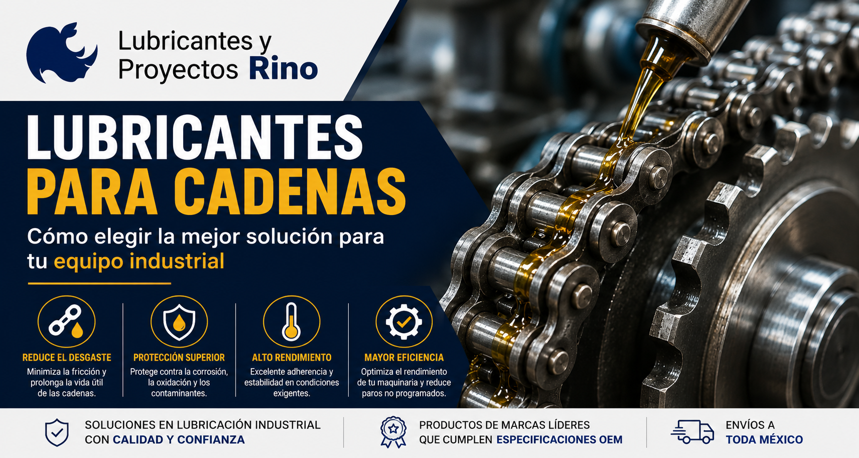 Lubricantes Para Cadenas: Cómo Elegir la Mejor Solución Para tu Equipo Industrial